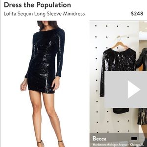 Black Sequin Dress